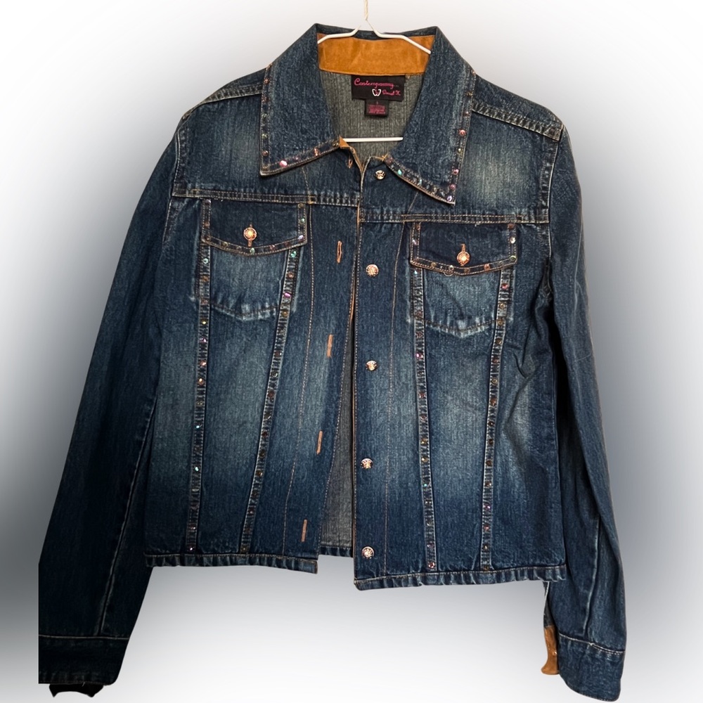 Vintage Contemporary Daniel K Embellished Denim Jacket SZ Small